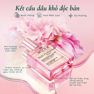 Tinh chất dưỡng Nuxe Huile Prodigieuse Multi Purpose Dry Oil (Nhập khẩu chính hãng)