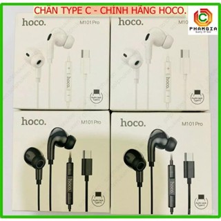 [BH 1 năm] Tai nghe chân type C, nhét tai có dây chính hãng hoco có nút chỉnh âm thanh, nghe nhạc hay