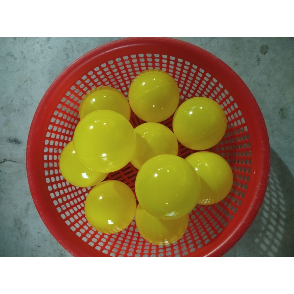 combo 30 quả, 50 quả, 100 quả bóng nhựa 8cm màu vàng