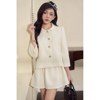  Formal Set - Set dạ text màu be thiết kế DTM 