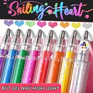  Bút Nhũ Kim Tuyến Trang Trí Sáng Tạo 12,24,36,48 Màu Bút Thạch 3D Bút Gel Màu Chống Thấm Nước Thạch Highlighter 