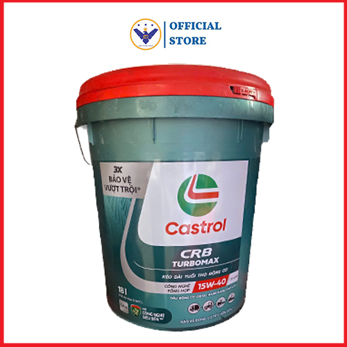 Dầu nhớt động cơ Castrol CRB Turbomax 15W-40 API CK4 - xô 18L