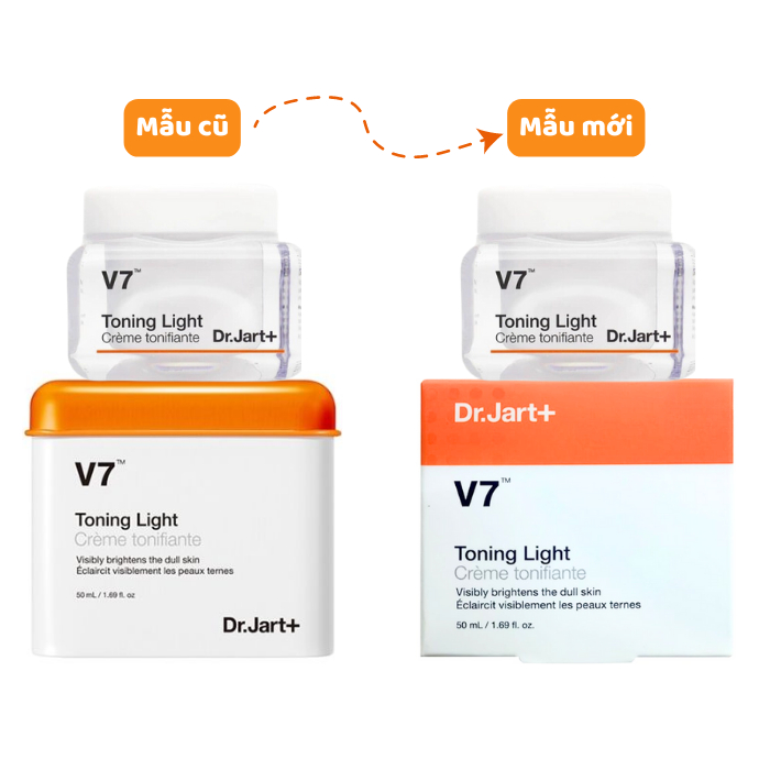 Kem Dưỡng Trắng Da V7 Toning Light  Hàn Quốc,  50Gr Dưỡng Trắng Căng Bóng, Nâng Tone