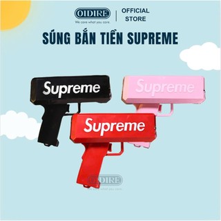 Máy Bắn Ra Tiền Đồ Chơi Súng Bắn Tiền Supreme Kèm 100 Tiền Giả Và Pin Vui Nhộn Nhiều Màu Sắc