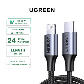  UGREEN USB C PD 20W MFI  Cáp sạc nhanh   đạt chứng nhận thích hợp cho iPhone 11 12 13 14 