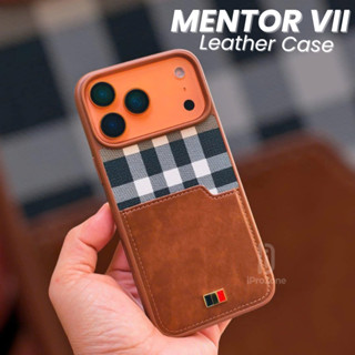  Ốp Lưng Da Ví Cài Thẻ Cao Cấp Burberry Mentor VII Chống Sốc Cho iPhone 17 Pro Max Air 16 Plus 