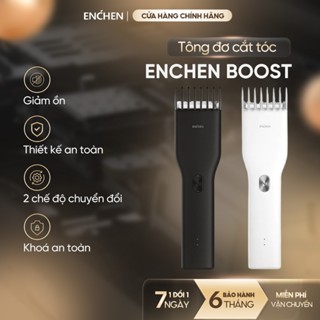 Tông đơ cắt tóc Enchen Boost chế độ cắt, lưỡi cắt thép không gỉ, pin dùng đến 80 phút - BH 6 tháng