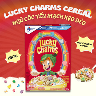   Hàng Mỹ  Bánh ăn sáng ngũ cốc kẹo dẻo marshmallow Lucky Charms Cereals 297g HSD 02 2026 