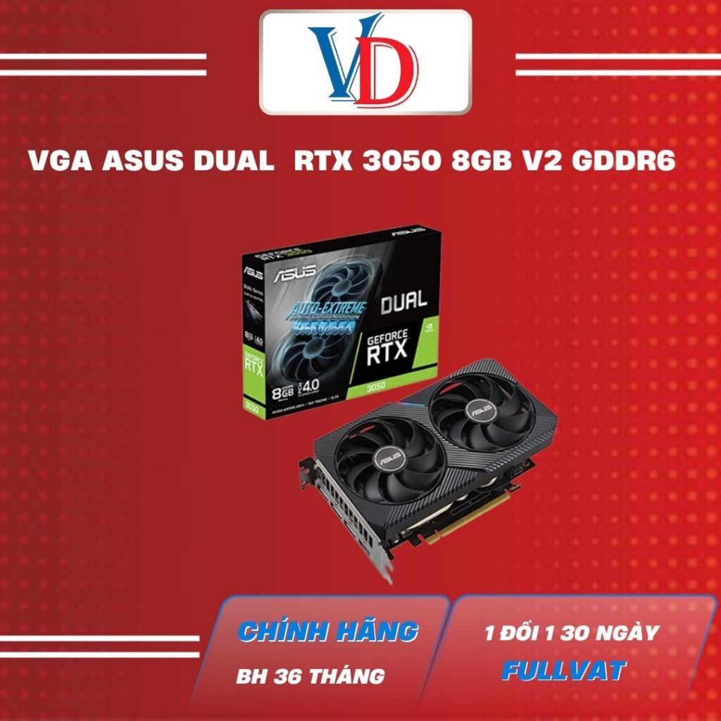 VGA ASUS Dual GeForce RTX 3050 8GB V2 GDDR6