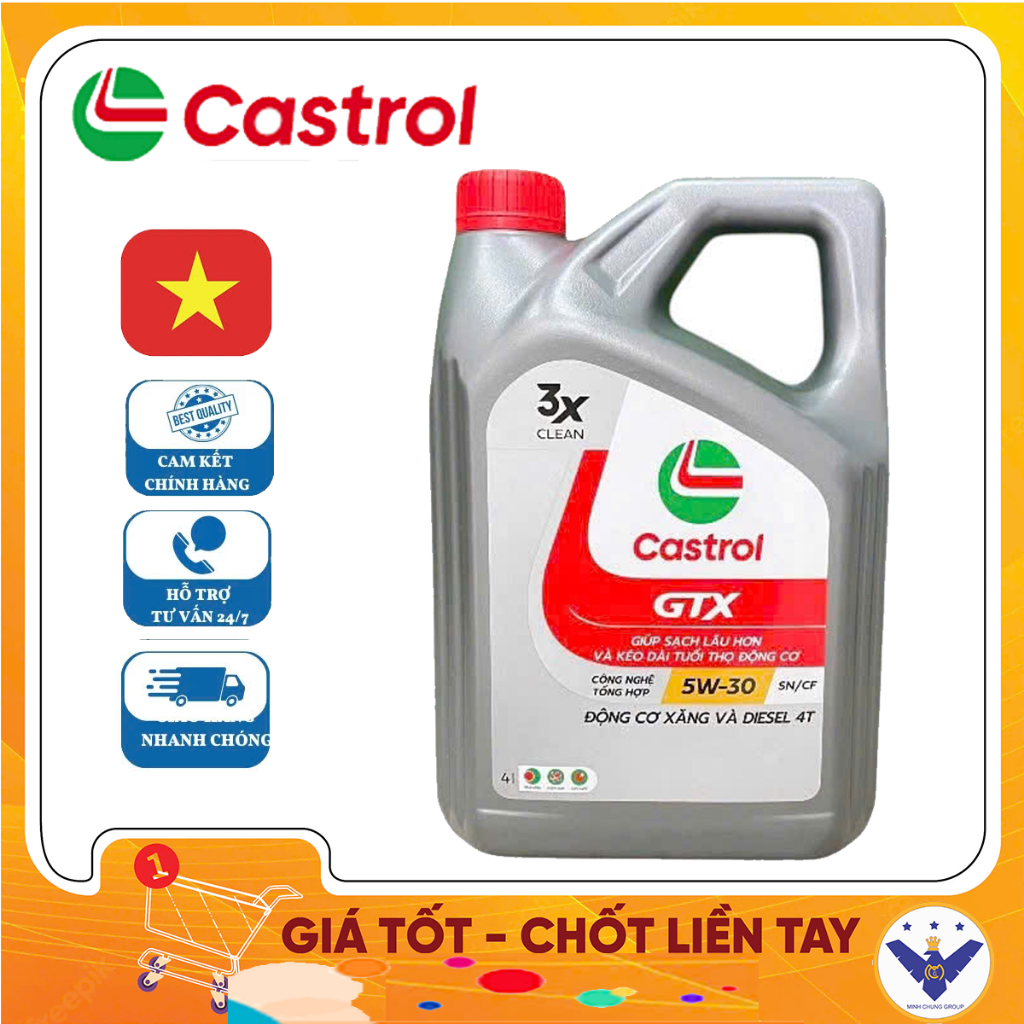 [Chính hãng] Dầu động cơ Castrol GTX 5W30 API SN/CF