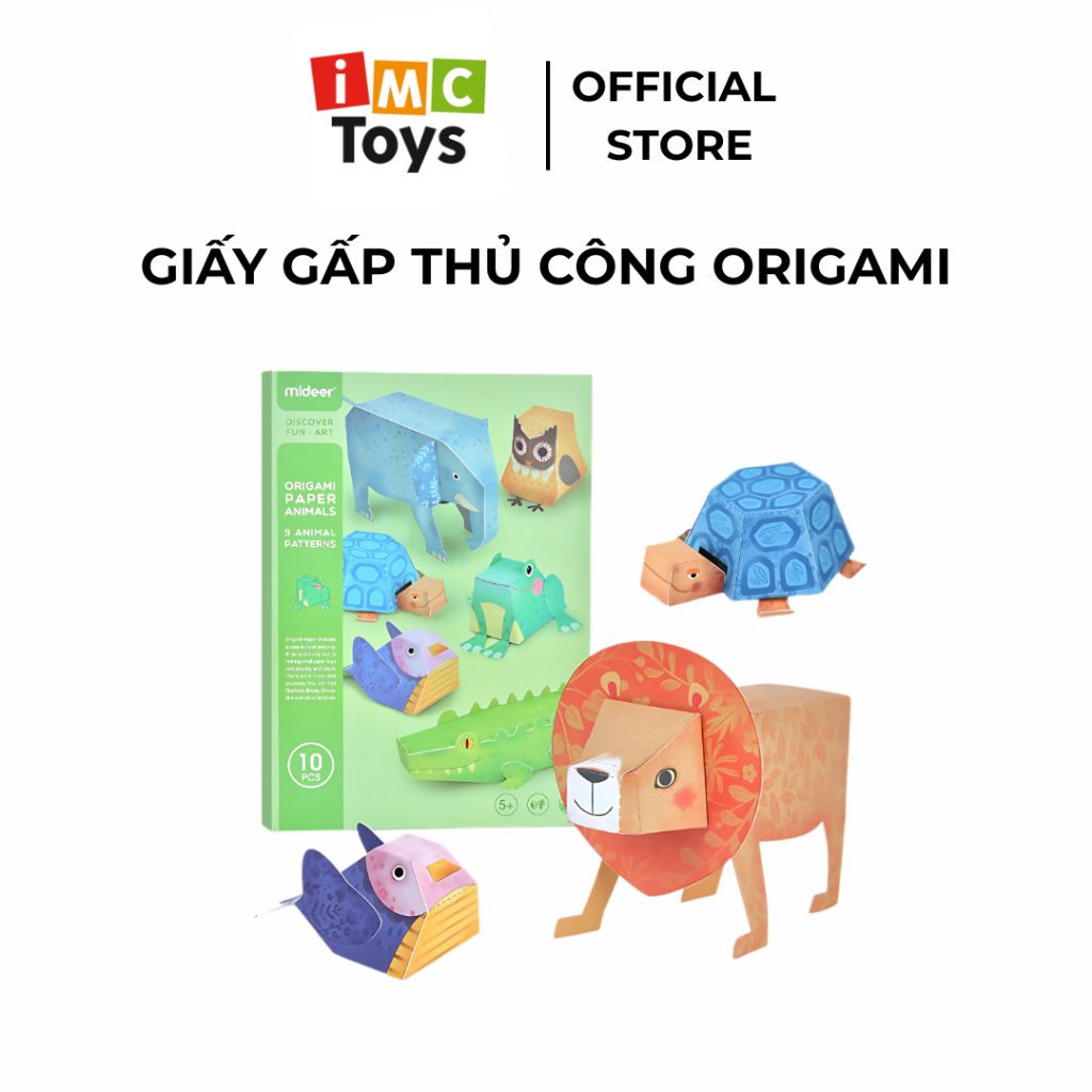 Giấy gấp Origami Thủ Công Các Con Vật Mideer ORIGAMI PAPER ANIMALS, Đồ Chơi Thủ Công Cho bé