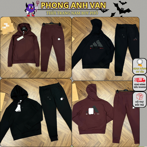 Bộ Quần Ao Nỉ Nam ADất 3 Cao Su Nổi Siêu Đẹp - Bộ Quân Aó Nỉ Nam Nữ Chất NỈ Bông Cao Cấp