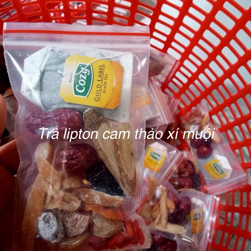 [1 Gói lớn nhiều toping] Trà lipton xí muội, lipton thảo mộc