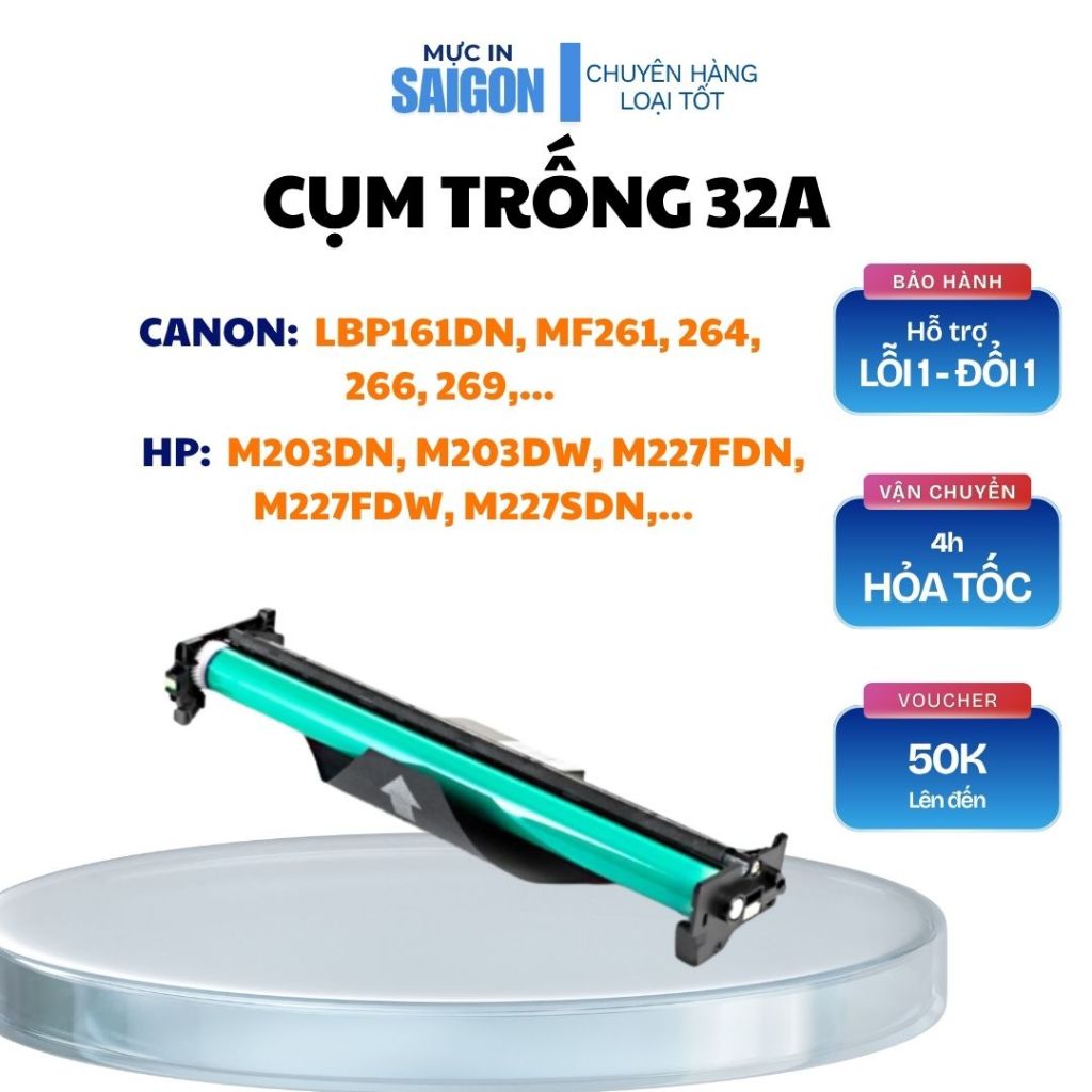 Cụm drum trống Hộp mực máy in Canon LBP 161dn / 162dw / 161 - 162 - [Cartridge 32A – Canon 051