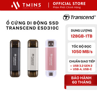  Ổ Cứng di Động SSD Transcend ESD310C USB 3.2 Gen 2x1 Type-C 1050MB s - 128GB 256GB 512GB 1TB 
