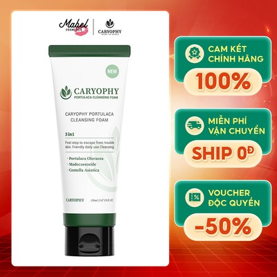 Sữa rửa mặt làm sạch da Caryophy 150ml (Caryophy Portulaca Cleansing Foam 150ml)
