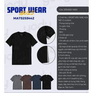  🌸SALE TẾT🌸 Áo thun thể thao nam YODY slimfit thoáng mát co giãn MATS25S442 