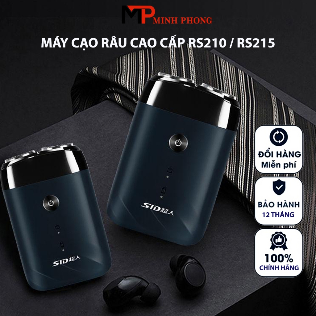 Máy cạo râu cap cấp SID RS210/ RS215 Công suất 8W, Chống nước, lươi dao tự mài. Bảo hành 12 tháng