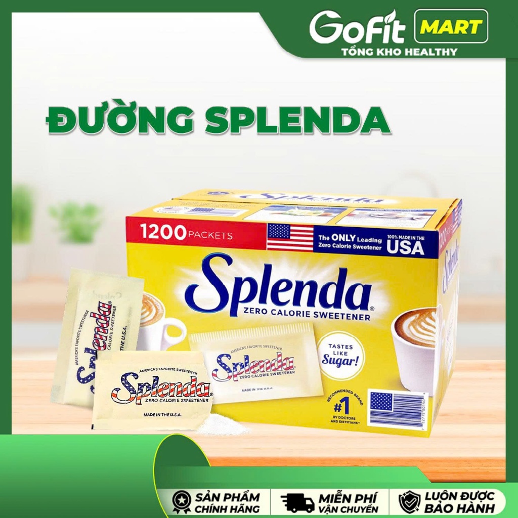 Đường Ăn Kiêng Mỹ Splenda - Không Calorie, Không Gluten - Chuẩn Costco USA gofit mart Gofit
