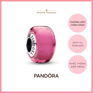   YEAR END - 40% Charm Pandora Moments Bạc Murano Mini Hồng 