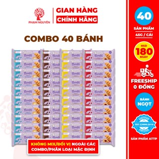 [DATE 13/11][BÁNH KẸO SỈ] Combo 40 Bánh Sừng Bò Bauli Moonfils 45g | Bánh ăn sáng | Bánh sừng trâu | Đồ ăn vặt