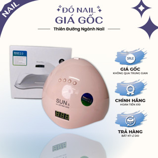Combo máy hơ gel SUN 5 UV/LED chữ nổi tem xanh chính hãng kèm sạc - Máy hơ nail,móng cho học viên