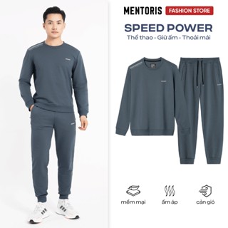 [BST 2025] Bộ Nỉ Nam Cao Cấp MENTORIS, Bộ Đồ Nam Thu Đông Dày Dặn,Giữ Ấm Tốt, Không Bai, Không Xù MBN01