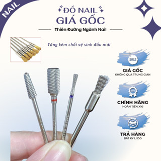 Combo 3 đầu mài titan đúc, đầu mài da, mài khóe, đầu mài chân móng, đầu mài phá gel Vonfram