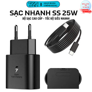  Bộ sạc nhanh 25W loại cao cấp chính hãng TKN dùng cho điện thoại sam sun... vv bảo hành 1 năm. 