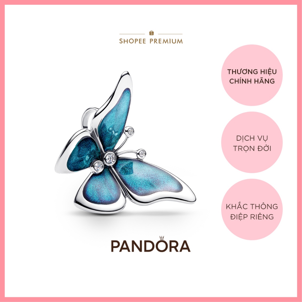 [CHÍNH HÃNG]Charm Pandora Bạc Cánh Bướm Tự Do Và Hy Vọng