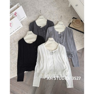  Set áo 2 dây  phối bèo dưới kèm khoác ngoài chất bo mịn đẹp 