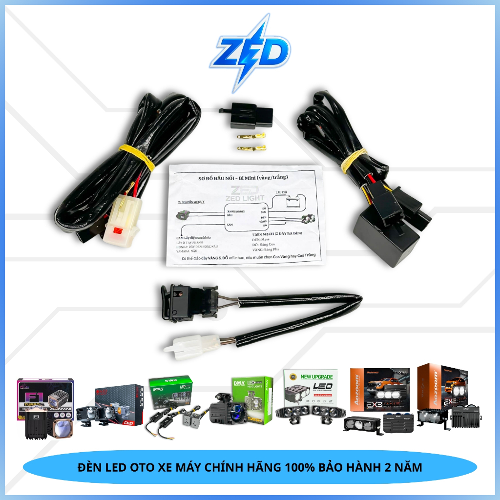 Bộ Mạch Auto Passing V4 Dùng Cho Trợ Sáng 2 Chế Độ (3 Dây) Như Đèn D1, T2S, CX3, CX80, F1 Tubor, Aoz