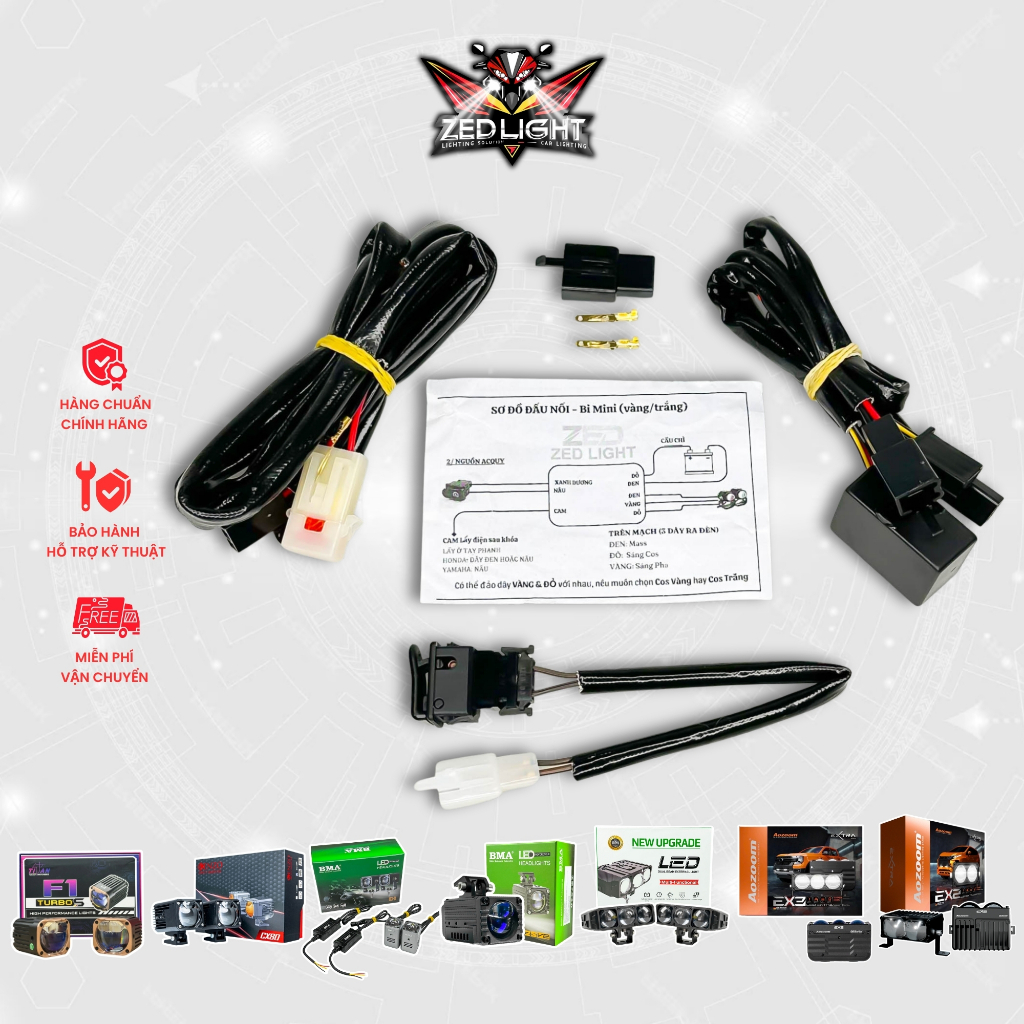 Bộ Mạch Auto Passing V4 Có RơLe, Chịu Tải Cực Tốt Dùng Cho Đèn Trợ Sáng 2 Chế Độ : D1,T2S, CX3, CX80