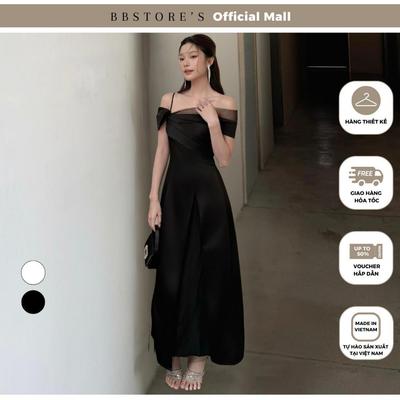  BBSTORE’S Đầm Dự Tiệc Dài Xòe Trễ Vai Bất Đối Xứng Cá Tính Và Hiện Đại - D3998B 