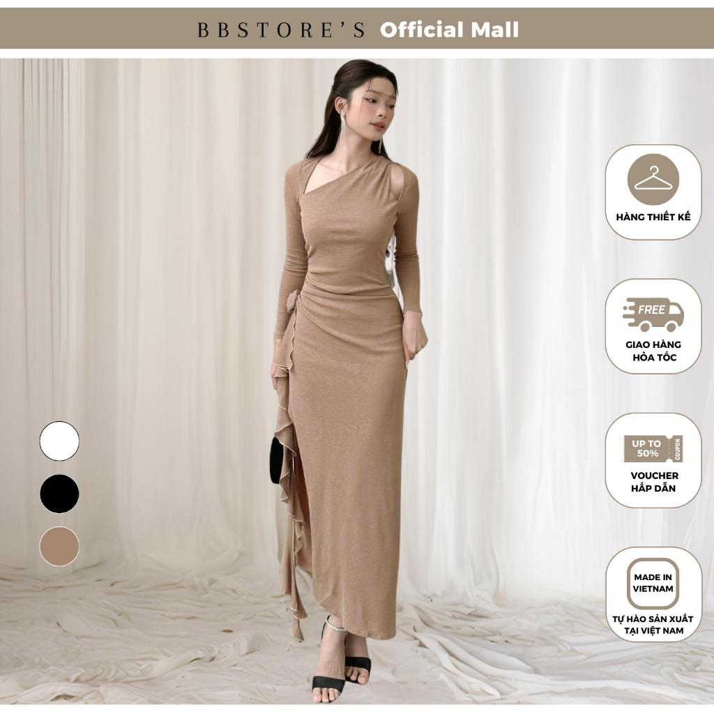 BBSTORE’S Đầm Body Dự Tiệc Xẻ Tà Tôn Dáng Chất Thun Giấy Cao Cấp - D4104T