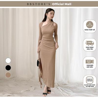  BBSTORE’S Đầm Body Dự Tiệc Xẻ Tà Tôn Dáng Chất Thun Giấy Cao Cấp - D4104T 