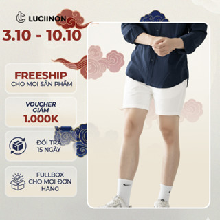 Quần Short nam vải KAKI NHUNG cao cấp, trẻ trung, lịch lãm, chuẩn form - LUCIINON QSSM