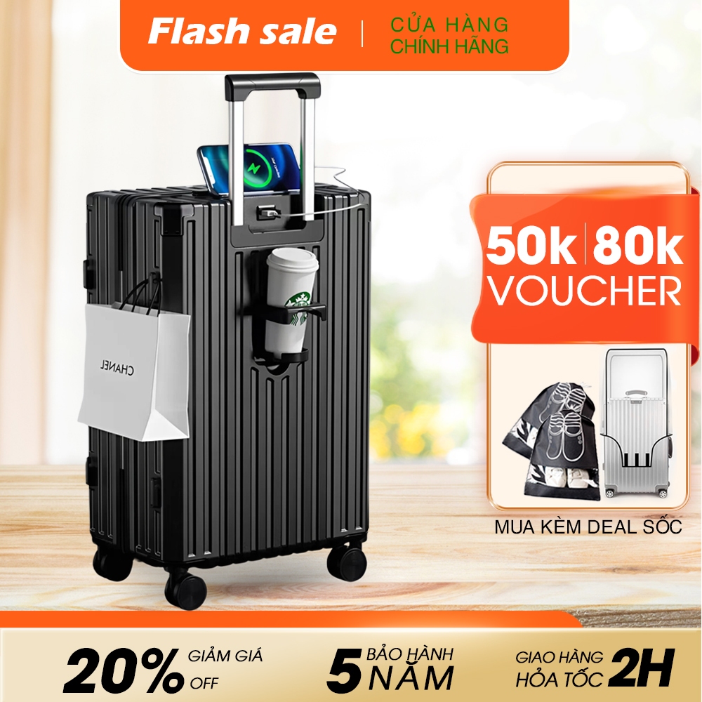 Vali Du Lịch Vali Khóa Kéo Cao Cấp Size20/24/28inch BẢO HÀNH 5 NĂM