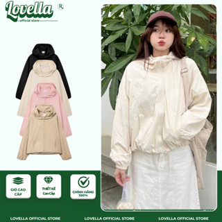 Áo Khoác Gió Crotop Có Mũ Dây Rút Chắn Gió Chống Nắng Hàn Quốc Cao Cấp, Áo Khoác Dù Form Lửng Basic