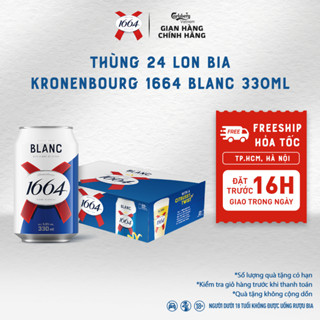 [Hỏa Tốc] Thùng 24 lon Bia Pháp Kronenbourg 1664 Blanc (330ml/lon) - Độ cồn 5%
