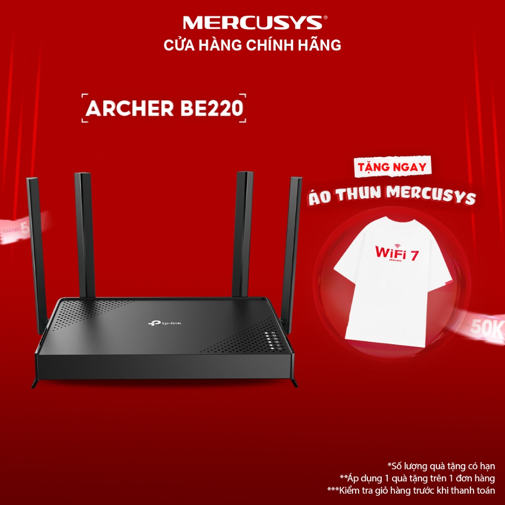 [Hỏa Tốc] Bộ Phát WiFi 7 TP-Link Archer BE220 Băng Tần Kép BE3600