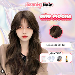 Thuốc nhuộm tóc Nâu Mocha - Nâu Trà Đen bảo vệ tóc không gây khô sơ tóc lên màu chuẩn salon - Beautyhair