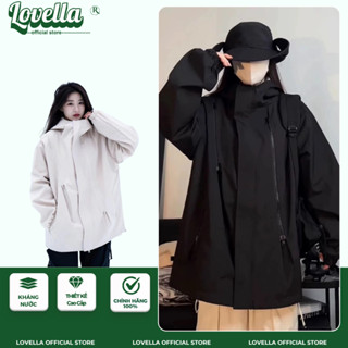 Áo khoác gió nam nữ 2 lớp nhiều khóa chất vải dù 2 lớp tráng bạc chống nước ,chống tia UV Lovella - G72