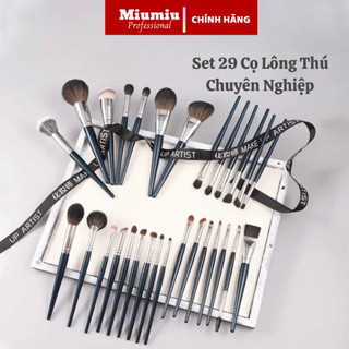 Bộ 29 cọ lông thú tự nhiên lông mềm bám phấn dành cho makeup chuyên nghiệp 