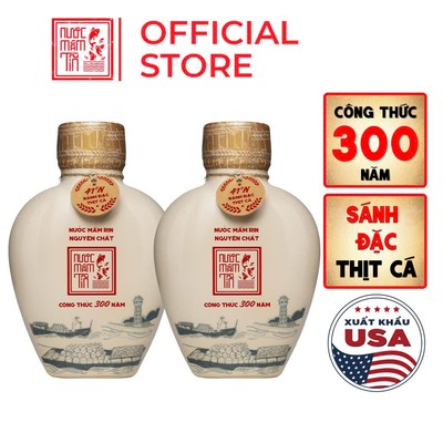 [Combo 2 bình gốm 41N] Nước mắm Tĩn nhãn xưa 41N 500ml - nước mắm nhỉ truyền thống rin nguyên chất