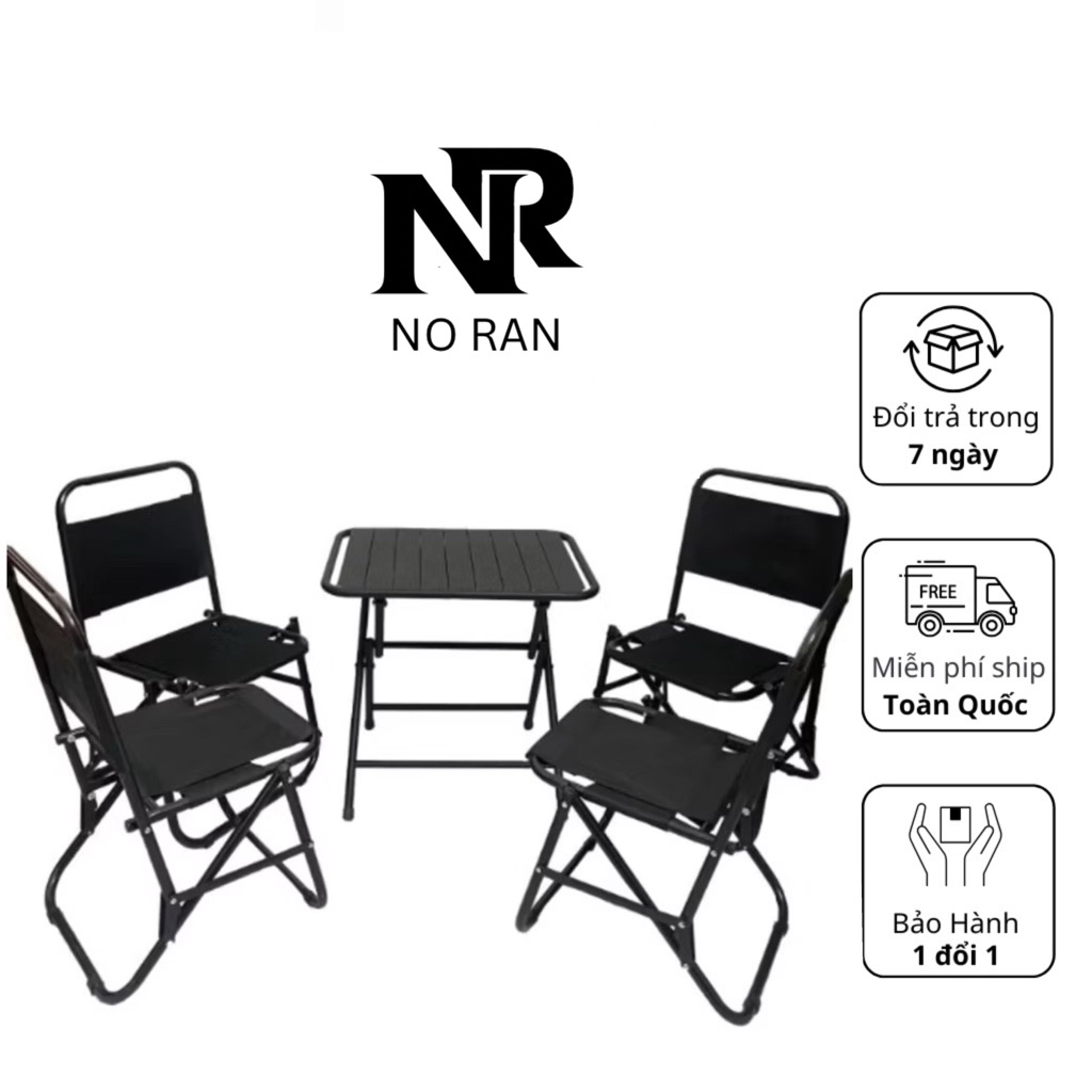 Bộ bàn ghế trà chanh , Bàn ghế vải dù sơn tĩnh điện cho quán Cafe , Du lịch , Dã ngoại gấp gọn - Bảo Hành 30 tháng