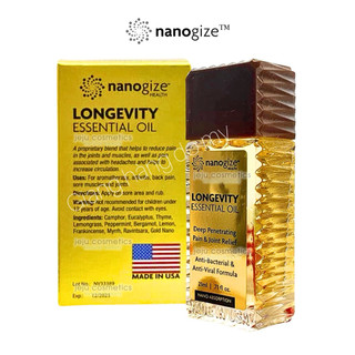 Dầu Gió Vàng thảo mộc Longevity essential oil - Nanogize __ (chai 21ml)