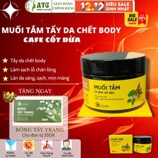  Muối Tắm Tẩy Da Chết Body Cafe Cốt Dừa Giúp Body Sáng Mịn Giảm Mụn Lưng Cỏ Mềm 125g 