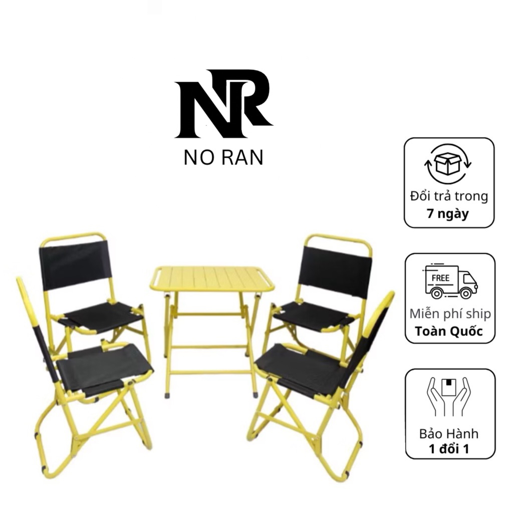 Bàn ghế vải dù sơn tĩnh điện cho quán Cafe , Du lịch , Dã ngoại gấp gọn dễ dàng [  BẢO HÀNH 30 tháng ]