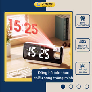 Đồng Hồ Điện Tử Để Bàn Có Đèn Led Chiếu Thời Gian Lên Tường, Báo Nhiệt Độ Phòng, Có Báo Thức Làm Đèn Trang Trí Phòng Ngủ